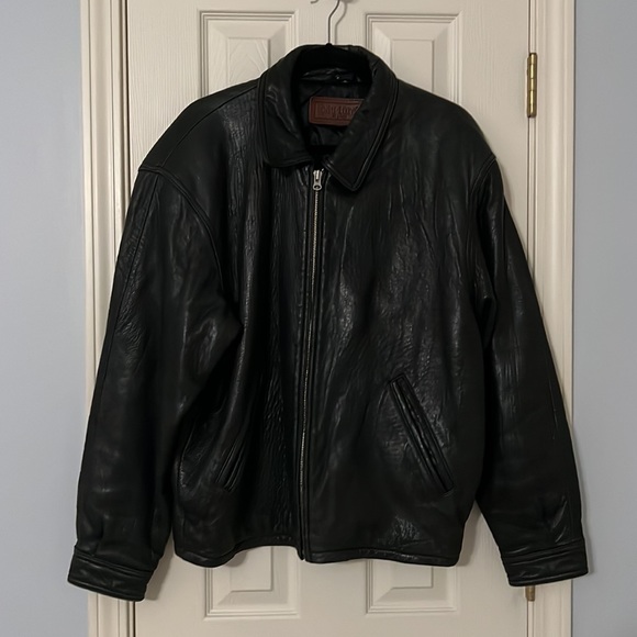 Men’s Leather Bomber Jacket - Picture 5 of 7